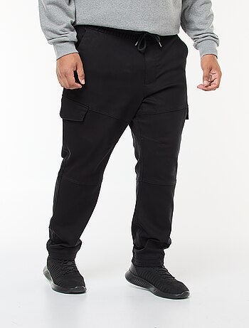 Effen broek met zakken en elastische tailleband