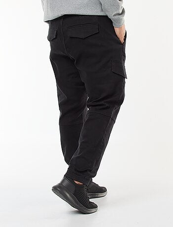 Effen broek met zakken en elastische tailleband