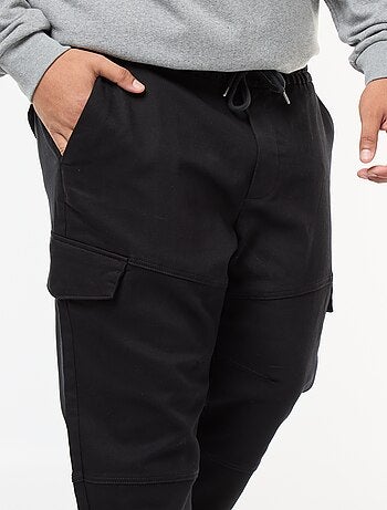 Effen broek met zakken en elastische tailleband
