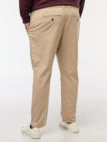 Effen chino broek van stretchkatoen