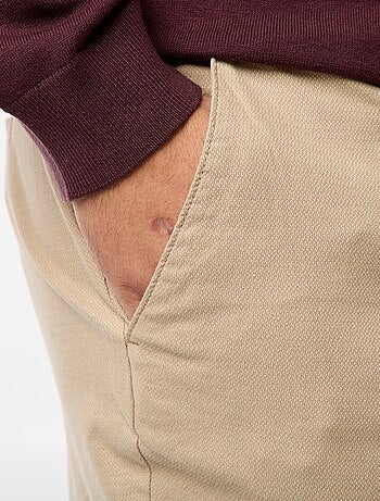 Effen chino broek van stretchkatoen
