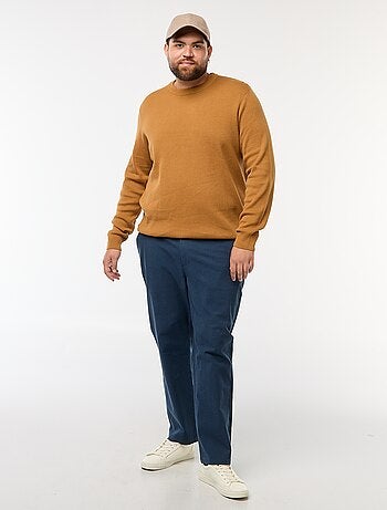 Effen chino broek van stretchkatoen
