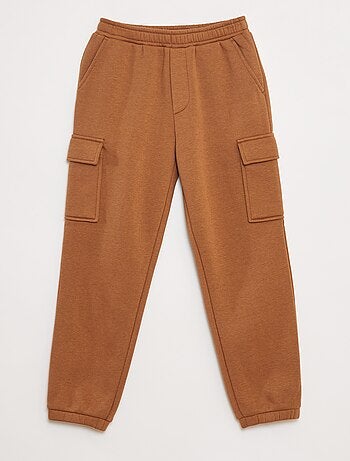 Effen fleece joggingbroek met zakken