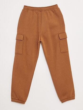 Effen fleece joggingbroek met zakken