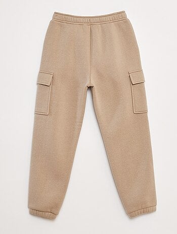 Effen fleece joggingbroek met zakken