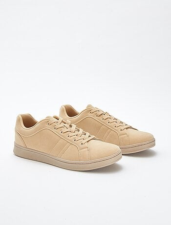 Effen lage sneakers van suèdine