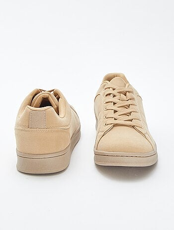 Effen lage sneakers van suèdine