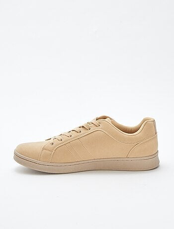 Effen lage sneakers van suèdine