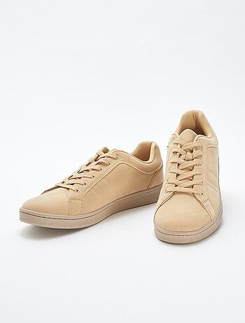 Effen lage sneakers van suèdine