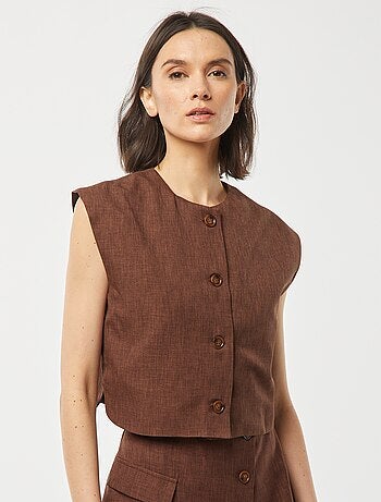 Effen, mouwloos jasje