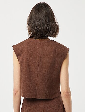 Effen, mouwloos jasje