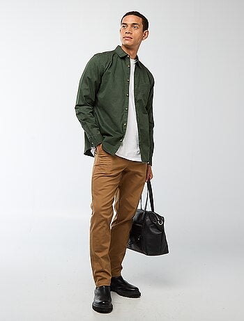 Effen overhemd - recht / regular-fit model