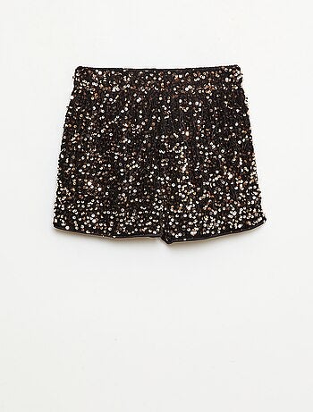 Effen short met lovertjes