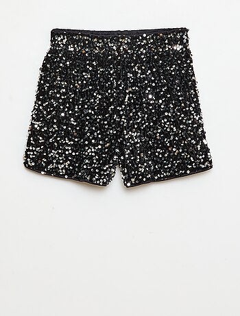 Effen short met lovertjes