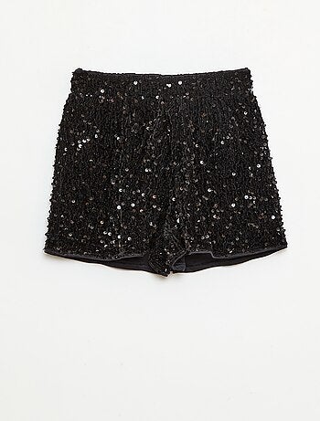 Effen short met lovertjes