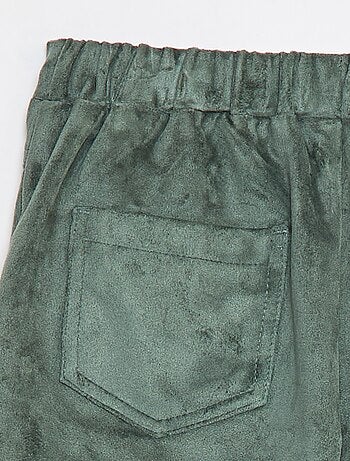 Effen skort van suèdine