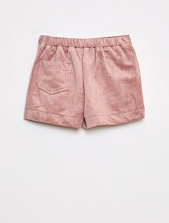 Effen skort van suèdine