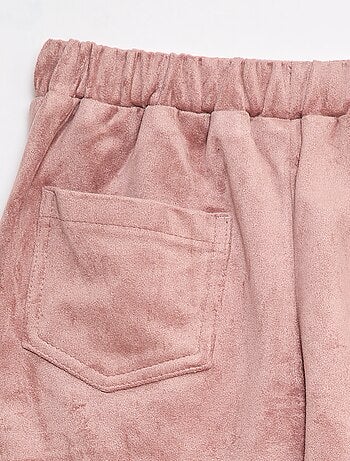 Effen skort van suèdine