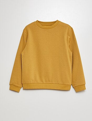 Effen sweater joggingstof met zachte, geruwde binnenzijde