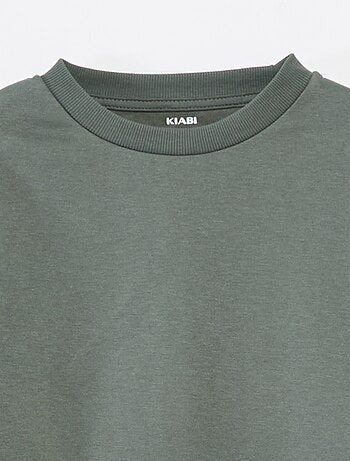 Effen sweater joggingstof met zachte, geruwde binnenzijde