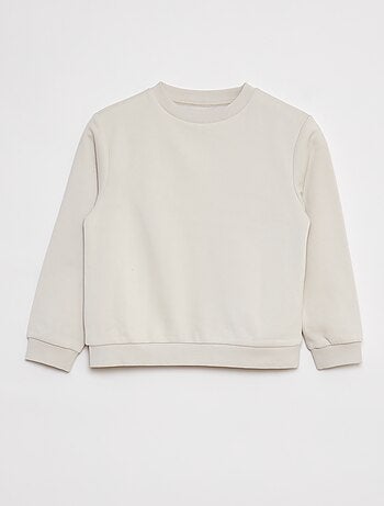 Effen sweater joggingstof met zachte, geruwde binnenzijde