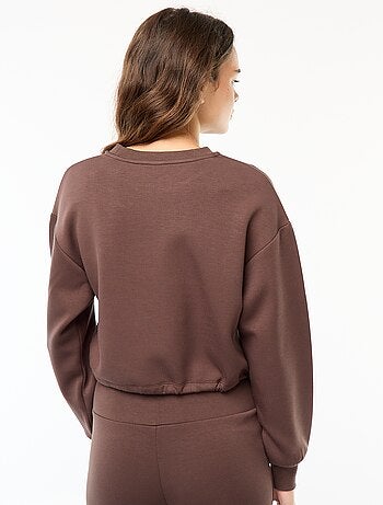 Effen sweater van warme en zachte joggingstof