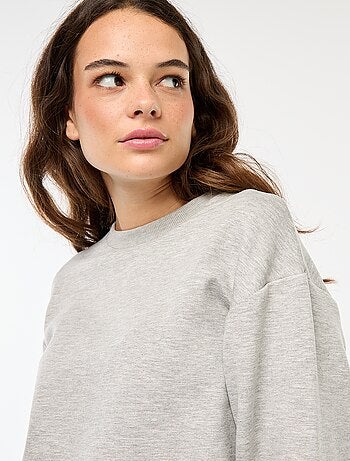 Effen sweater van warme en zachte joggingstof