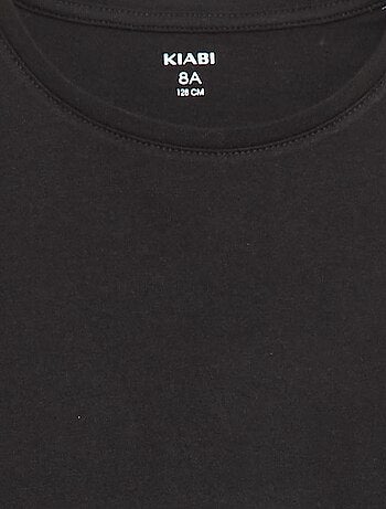 Effen T-shirt met aangerimpelde schouders
