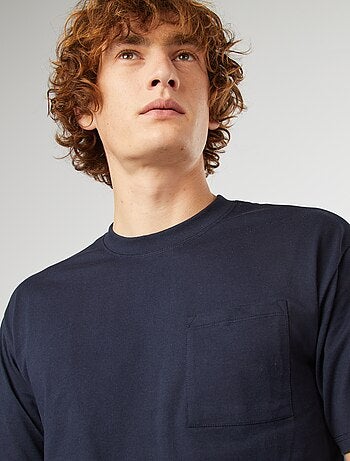 Effen T-shirt met borstzak