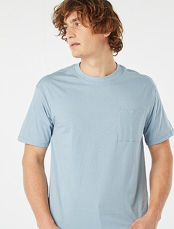 Effen T-shirt met borstzak