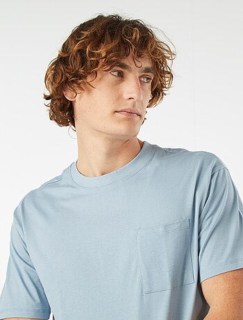 Effen T-shirt met borstzak