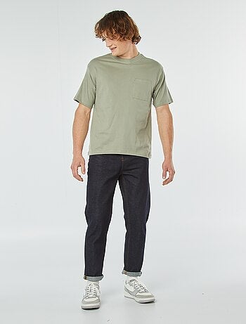 Effen T-shirt met borstzak