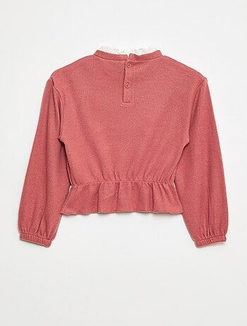 Effen T-shirt met kant