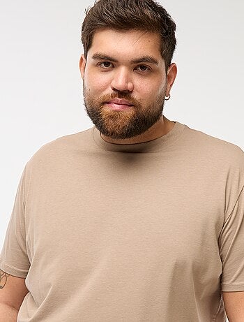 Effen T-shirt met korte mouw