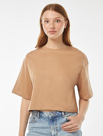 Effen T-shirt met korte mouw