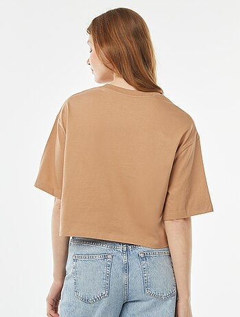 Effen T-shirt met korte mouw
