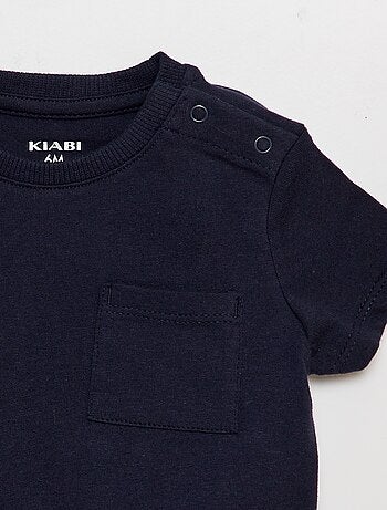 Effen T-shirt met korte mouw
