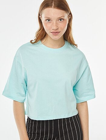 Effen T-shirt met korte mouw
