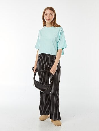 Effen T-shirt met korte mouw