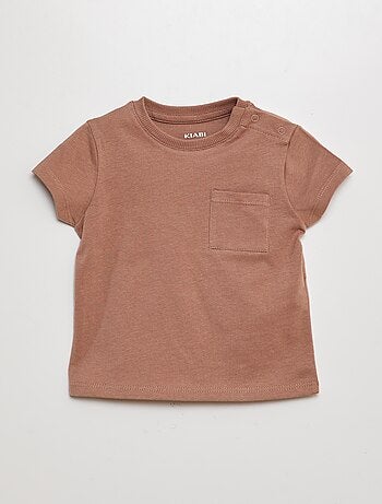 Effen T-shirt met korte mouw