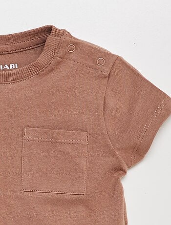 Effen T-shirt met korte mouw