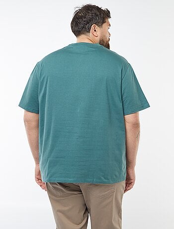 Effen T-shirt met korte mouw en borstzakje