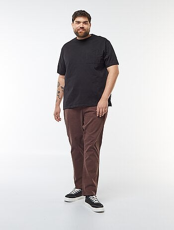 Effen T-shirt met korte mouw en borstzakje
