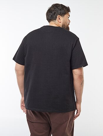 Effen T-shirt met korte mouw en borstzakje