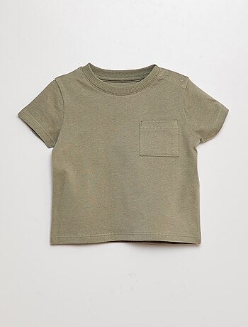 Effen T-shirt met korte mouw