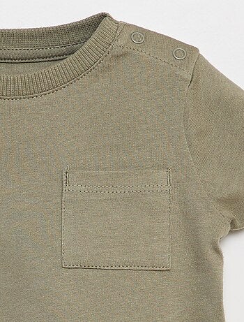 Effen T-shirt met korte mouw