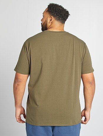 Effen T-shirt met korte mouw