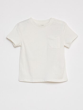 Effen T-shirt met korte mouw
