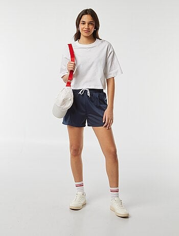 Effen T-shirt met korte mouw