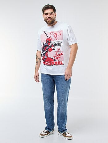 Effen T-shirt met Marvel/Deadpool-print